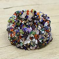 Featured review for Gemstone beaded bracelet, Rainbow Girl