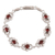 Garnet link bracelet, 'Dazzling Dew' - Garnet link bracelet