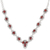 Garnet necklace, 'Dazzling Dew' - Garnet necklace