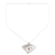 Garnet pendant necklace, 'Hold Me Lightly' - Garnet Necklace Sterling Silver India Modern Jewelry (image 2a) thumbail