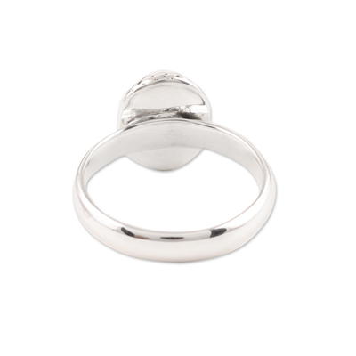 Labradorite cocktail ring, 'Mystery' - Fair Trade Jewellery Sterling Silver Labradorite Ring