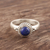 Lapis lazuli cocktail ring, 'Mystery' - Hand Made Sterling Silver and Lapis Lazuli Ring thumbail