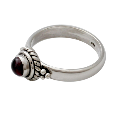Sterling Silver and Garnet Ring