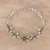 Citrine link bracelet, 'Butterfly Blossom' - Citrine Link Bracelet in Sterling Silver from India 25 Cts thumbail
