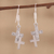 Sterling silver cross earrings, 'To Each a Cross' - Sterling silver cross earrings
