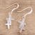 Sterling silver cross earrings, 'To Each a Cross' - Sterling silver cross earrings