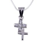 Sterling silver cross necklace, 'To Each a Cross' - Sterling silver cross necklace