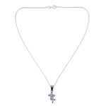 Sterling silver cross necklace, 'To Each a Cross' - Sterling silver cross necklace