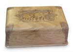 Walnut wood jewelry box, 'Elephant Leisure' - Wood Jewelry Box
