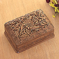 Featured review for Walnut wood jewelry box, Woodpecker Flowers