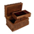 Walnut wood Jewellery box, 'Rampant Nature' - Hand Carved Wood Jewellery Box