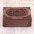 Walnut wood jewelry box, 'Floral Mandalas' - Hand Carved Wood jewellery Box (image 2b) thumbail