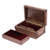 Walnut wood jewelry box, 'Floral Mandalas' - Hand Carved Wood jewellery Box (image 2d) thumbail