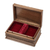 Walnut wood jewelry box, 'Sunflower Mandalas' - Hand Carved Floral Wood Jewelry Box
