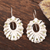 Peridot drop earrings, 'Ruffles' - Indian Modern Jewelry Sterling Silver Peridot Earrings (image 2b) thumbail