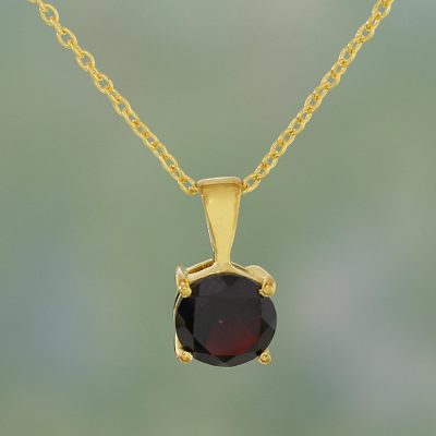 Gold vermeil garnet choker, 'Scarlet Prosperity' - Gold vermeil garnet choker