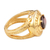 Gold vermeil garnet ring, 'Mughal Crown' - Gold Vermeil Garnet Cocktail Ring