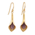 Gold vermeil amethyst flower earrings, 'Secret Lilies' - Gold vermeil amethyst flower earrings