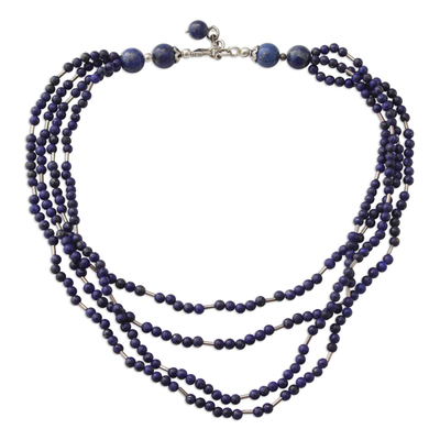 Lapis lazuli strand necklace