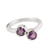 Amethyst cocktail ring, 'Lovers' - Amethyst cocktail ring