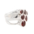 Garnet cluster ring, 'Vineyard' - Sterling Silver and Garnet Ring India Jewelry