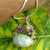 Rainbow moonstone and amethyst pendant necklace, 'Aura' - Rainbow Moonstone Necklace in Sterling Silver from India thumbail