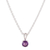 Amethyst pendant necklace, 'Spiritual Promises' - Amethyst Solitaire Pendant Necklace thumbail