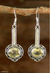 Citrine dangle earrings, 'Heart of Gold' - Hand Crafted Indian Sterling Silver and Citrine Earrings (image 2a) thumbail