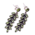 Peridot dangle earrings, 'Summer Fern' - Artisan Crafted Sterling Silver and Peridot Earrings (image 2a) thumbail