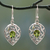 aretes colgantes de peridoto - Pendientes India Jewelry en Plata de Ley y Peridoto 