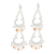 Carnelian and rainbow moonstone chandelier earrings, 'Lace' - Sterling Silver Carnelian and Rainbow Moonstone Earrings (image 2a) thumbail