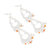 Carnelian and rainbow moonstone chandelier earrings, 'Lace' - Sterling Silver Carnelian and Rainbow Moonstone Earrings (image 2c) thumbail