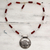 Quartz and carnelian pendant necklace, 'Charisma' - Quartz and carnelian pendant necklace (image 2) thumbail