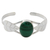 Malachite cuff bracelet, 'Ivy' - Artisan Crafted Sterling Silver Cuff Malachite Bracelet