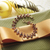 Gold plated garnet link bracelet, 'Sisodia' - Handcrafted Gold Plated Garnet Bracelet thumbail