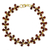 Vergoldetes Granat-Gliederarmband, „Sisodia“ – handgefertigtes vergoldetes Granat-Armband