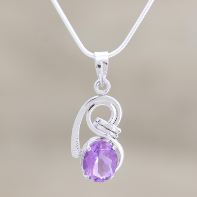 Amethyst floral necklace, Plum Blossom