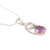 Amethyst floral necklace, 'Plum Blossom' - Hand Made Sterling Silver and Amethyst Necklace (image 2c) thumbail