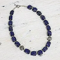 Lapislazuli-strang-halskette, „blaue göttin“ – lapislazuli-strang-halskette