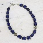 Lapis lazuli strand necklace, 'Blue Goddess' - Lapis lazuli strand necklace
