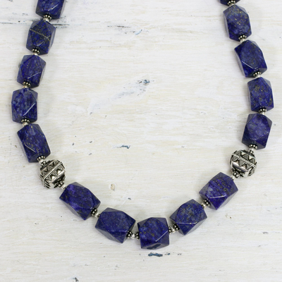 Lapis lazuli strand necklace, 'Blue Goddess' - Lapis lazuli strand necklace