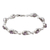 Amethyst link bracelet, 'Shimmer' - Amethyst link bracelet (image 2a) thumbail