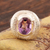 Amethyst cocktail ring, 'Impressionable One' - Artisan Crafted Silver and Amethyst Cocktail Ring