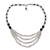Onyx and moonstone collarette necklace, 'Attraction' - Onyx and moonstone collarette necklace (image 2a) thumbail