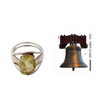 Sterling silver solitaire ring, 'Glow' - Sterling silver solitaire ring