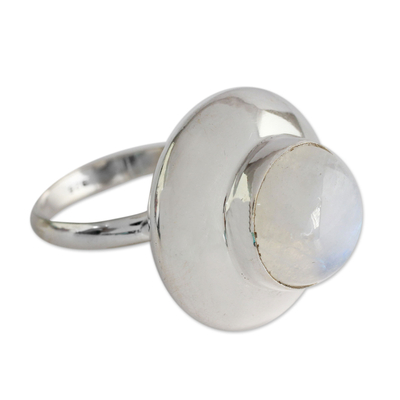 Rainbow Moonstone and Sterling Silver Ring from Bali - In Moonlight ...