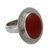 Carnelian solitaire ring, 'Spicy Hot' - Modern Sterling Silver and Carnelian Ring (image 2a) thumbail