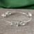 Quartz bangle bracelet, 'Bright Clarity' - Crystal Quartz Bangle Bracelet Modern jewellery from India thumbail