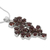 Garnet flower necklace, 'Scarlet Petals' - Garnet flower necklace