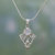 Moonstone pendant necklace, 'Rainbow Fern' - Sterling Silver and Rainbow Moonstone Necklace thumbail